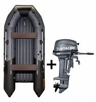 Лодка Таймень NX 3800 НДНД + мотор Апачи 9.9(20) 