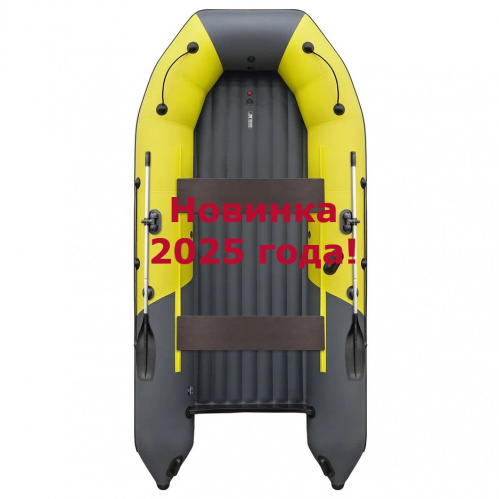 Лодка Таймень NX 3800 НДНД PRO MAX желтый/графитовый